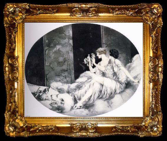 framed  Louis Lcart Puppy, ta009-2